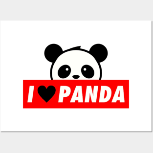 I Love Panda Posters and Art